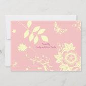 Flower Bar Bat mitzvah Invitation Invitation rose (Dos)