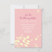 Flower Bar Bat mitzvah Invitation Party Card (Devant)
