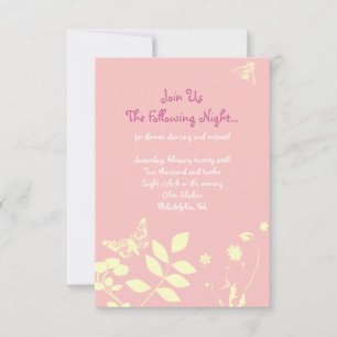 Flower Bar Bat mitzvah Invitation Party Card