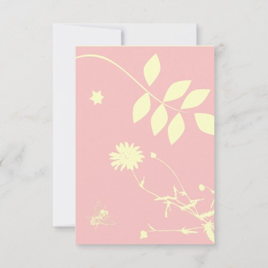 Flower Bar Bat mitzvah Invitation Party Card (Dos)