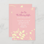 Flower Bar Bat mitzvah Invitation Party Card (Devant / Derrière)