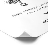 Flower Bar Wedding Bar Script Sign Poster (Hoek)