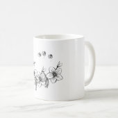 Flower bee ceramic mug (Devant droit)