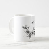 Flower bee ceramic mug  koffiemok (Voorkant links)