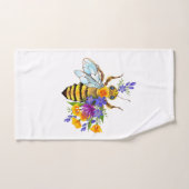 Flower bee with wild plants (Serviette à main)