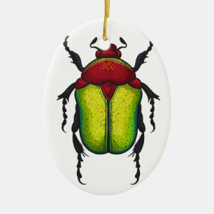 Flower beetle keramisch ornament
