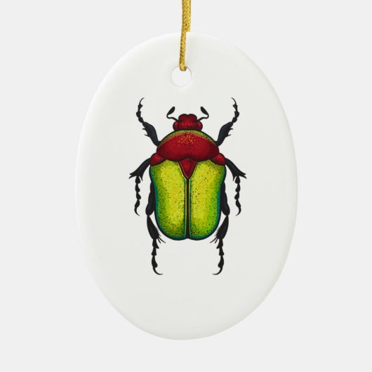 Flower beetle keramisch ornament (Voorkant)