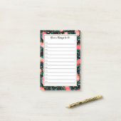 Flower & Berries Pattern - Selectievakje om te doe Post-it® Notes (Op bureau)