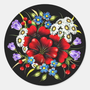 Flower Bouquet Ronde Sticker