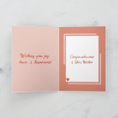 Flower Bouquet Wedding Gefeliciteerd sinaasappel Kaart (Binnen)