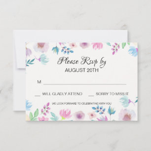 Flower Breeze RSVP-kaart RSVP Kaartje