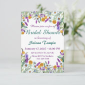   Flower Bridal Shower Invitation Card (Debout devant)