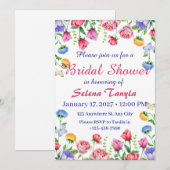 Flower Bridal Shower Invitation Card (Devant / Derrière)