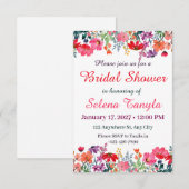  Flower Bridal Shower Invitation Card (Devant / Derrière)
