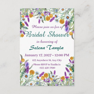   Flower Bridal Shower Invitation Card Kaart
