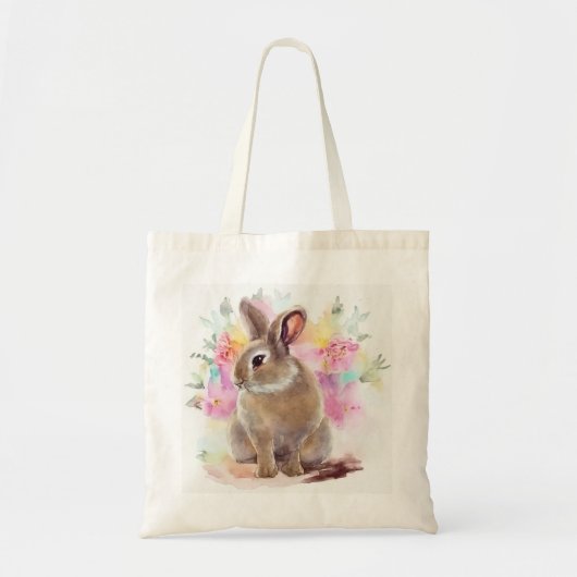 Flower Bunny Tote Bag (Voorkant)