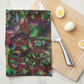 Flower Burst Abstract Theedoek (Quarter Fold)