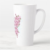Flower Butterfly with Pink Sakura Latte Mok (Rechts)