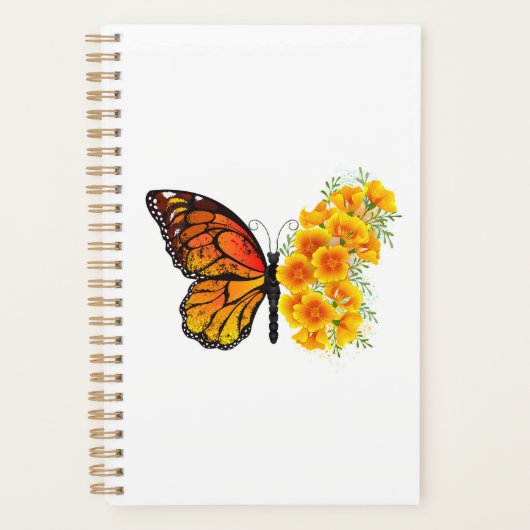 Flower Butterfly with Yellow California Poppy (Devant)