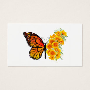 Flower Butterfly with Yellow California Poppy