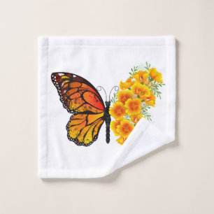 Flower Butterfly with Yellow California Poppy