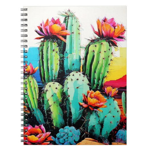 Flower Cactus Desert Art | Journal carnet (Devant)