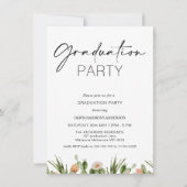 Flower Cactus Photo Graduation Invitation (Dos)