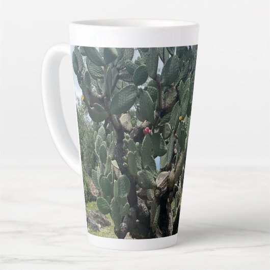 Flower Cactus Tall Latte Mug (Angle gauche)