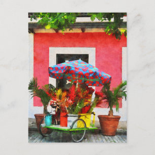 Flower Cart San Juan, Puerto Rico Briefkaart
