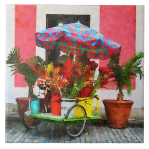 Flower Cart San Juan, Puerto Rico Tegeltje