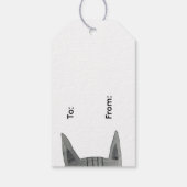 Flower Cat Cadeaulabel (Achterkant)