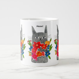 Flower Cat Extra Grote Beker