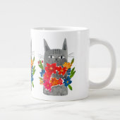 Flower Cat Extra Grote Beker (Rechts)