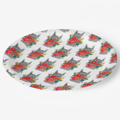 Flower Cat Papieren Bordje (Gekanteld)