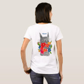 Flower cat t-shirt (Achterkant volledig)