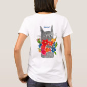 Flower cat t-shirt (Achterkant)