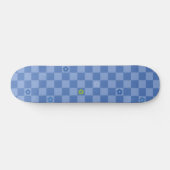 Flower Checkered Pattern No. 01 - Light Blue Skateboard (Horizontaal)
