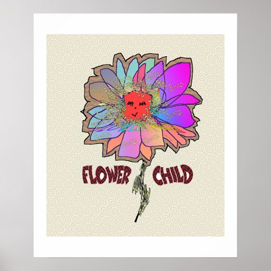 Flower Child Poster Print (Voorkant)