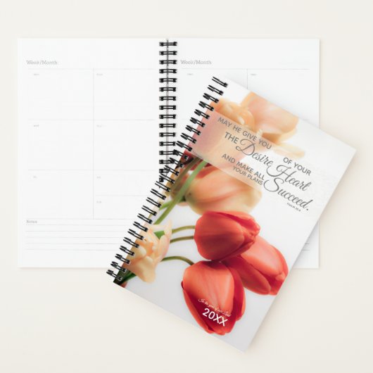 Flower Christian Planner pour les femmes - Psaume  (Devant avec enveloppe)