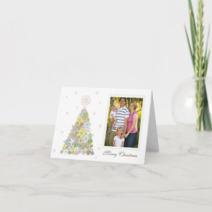 Flower Christmas Tree Famille Carte photo Modèle