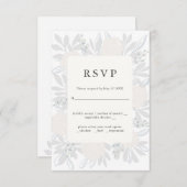 Flower corner mariage élégant RSVP design (Devant / Derrière)