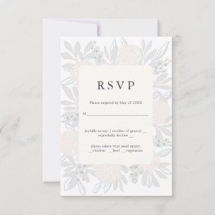 Flower corner mariage élégant RSVP design