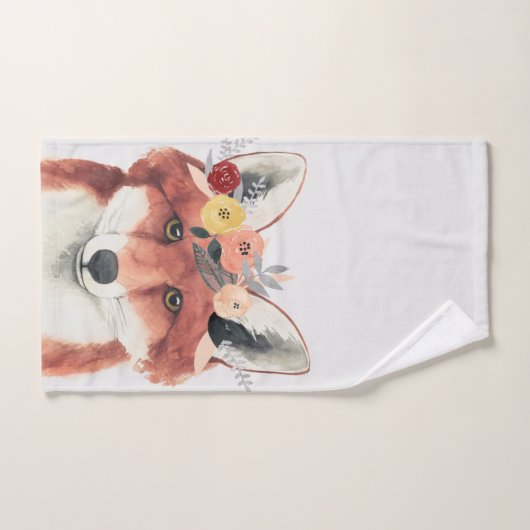Flower Crown Forester Fox (Serviette à main)