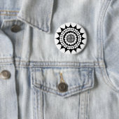 Flower Crown Zen Mandala Ronde Button 5,7 Cm (In situ)