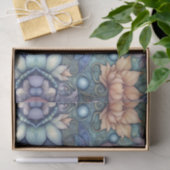 FLower Damask Blue Gold Tissuepapier (Geschenk)