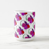 "Flower Dance Tiled" Abstrait Design Mug (Centre)