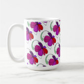 "Flower Dance Tiled" Abstrait Design Mug (Gauche)