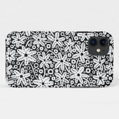 Flower Design - White on Black.pdf Case-Mate iPhone Case (Achterkant (horizontaal))