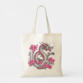 Flower Dragon Canvas tas (Achterkant)