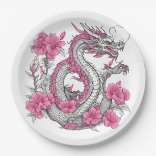 Flower Dragon Paper Bord